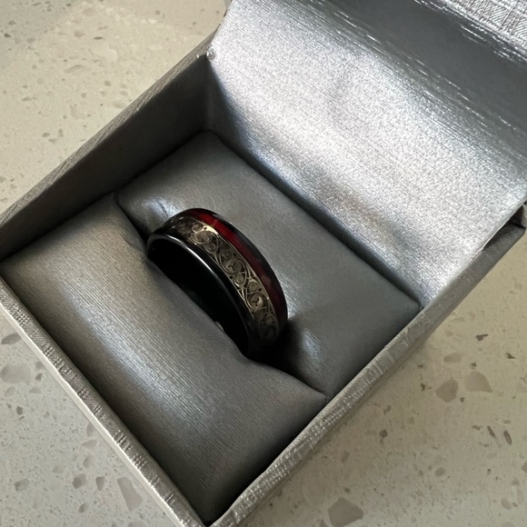Other - Men’s size 12 black/red tungsten ring